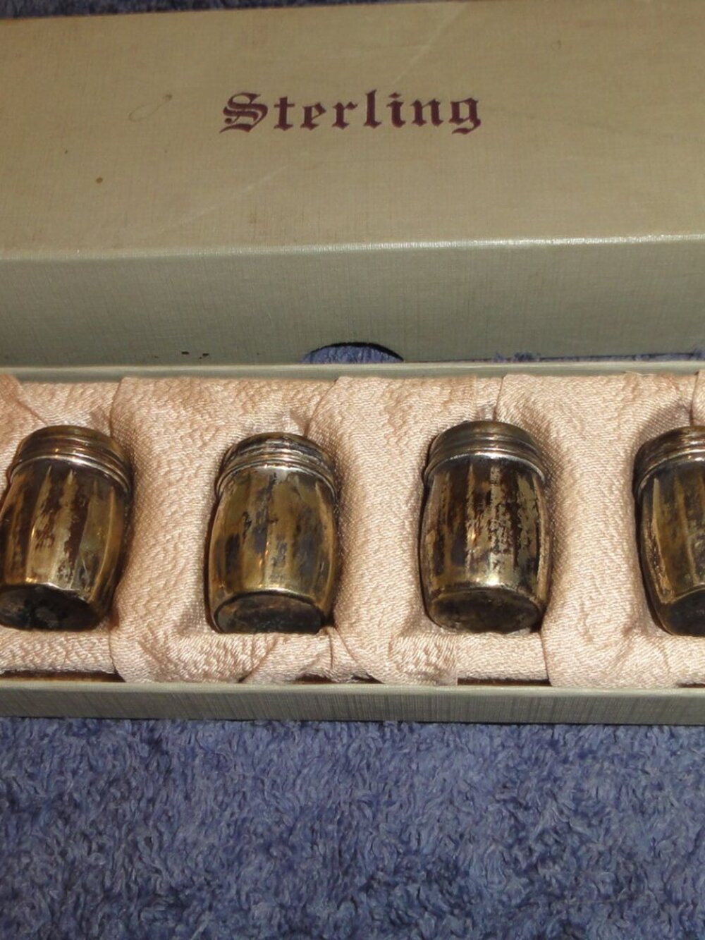 Vintage Sterling Silver Salt and Pepper Shakers Set of 6